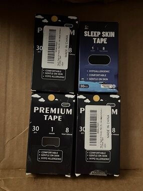 4 packages of Premium Sleep Skin Tape - Black